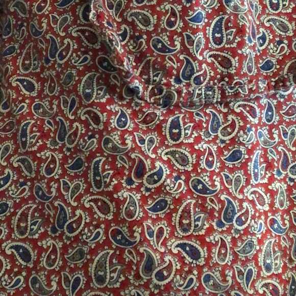 Vintage cotton paisley button down - Picture 2 of 5